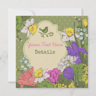 Any Event Floral Holiday Card