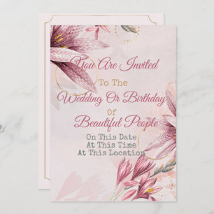 Any Event Floral Invitation