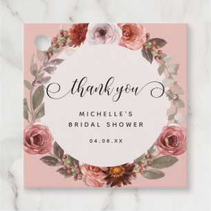 Any Event, Heaven in Rose Floral, Thank You Favour Tags