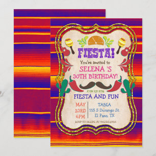 ANY EVENT - Mexican Fiesta Party Invitation