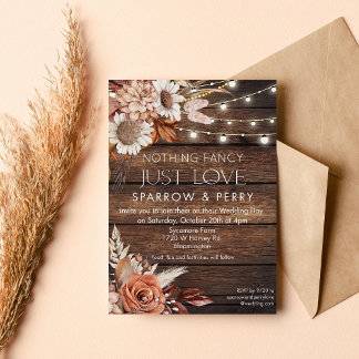 ANY EVENT - Nothing Fancy Just Love Rustic Invitation
