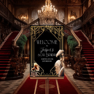 ANY EVENT - Roaring 20s Welcome Sign Poster