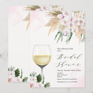 ANY EVENT - Wine Glass Floral Invitation