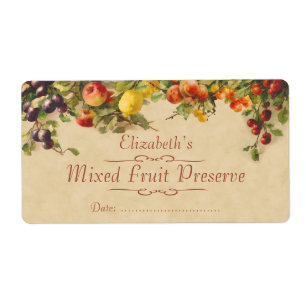 Any fruit Canning label