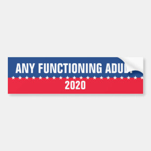 Any Functioning Adult 2020 Bumper Sticker