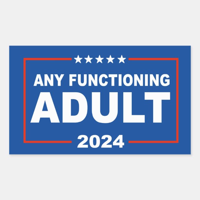 Any Functioning Adult 2024 Rectangular Sticker (Front)