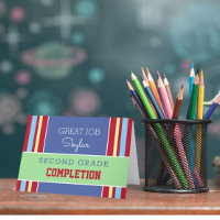 Any Grade! Custom grade completion card! Card