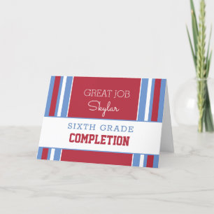 Any grade! Custom grade completion card!  Card