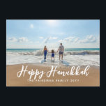 Any Greeting Custom Colour Backer Hanukkah Photo Holiday Card<br><div class="desc">Customise the greeting on the front,  name,  and message eon the back along with your photo.</div>