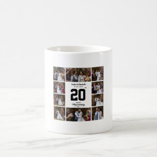 Any Happy Anniversary 10 Photo Collage Coffee Mug