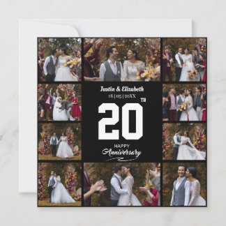 Any Happy Anniversary 10 Photo Collage Holiday Card