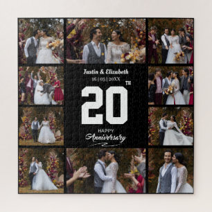 Any Happy Anniversary 10 Photo Collage Jigsaw Puzzle