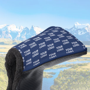 Any Image or Business Logo Editable Dark Navy Blue Golf Head Cover