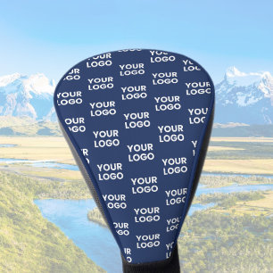 Any Image or Business Logo Editable Dark Navy Blue Golf Head Cover