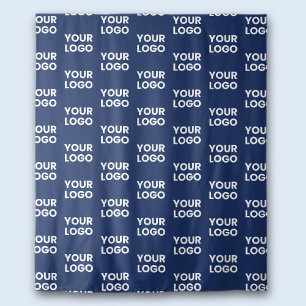Any Image or Business Logo Editable Dark Navy Blue Tapestry