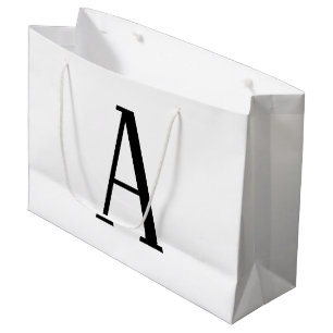 Any Letter   Black & White or DIY Colours  Large Gift Bag