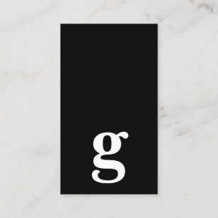 Any letter, Simple Deluxe black and white  Business Card