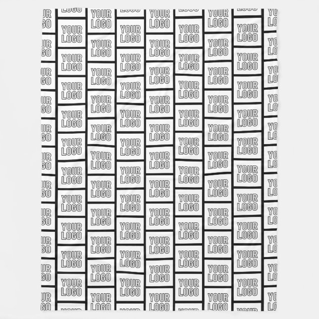 Any Logo or Image Repeating Pattern Fleece Blanket (Front)