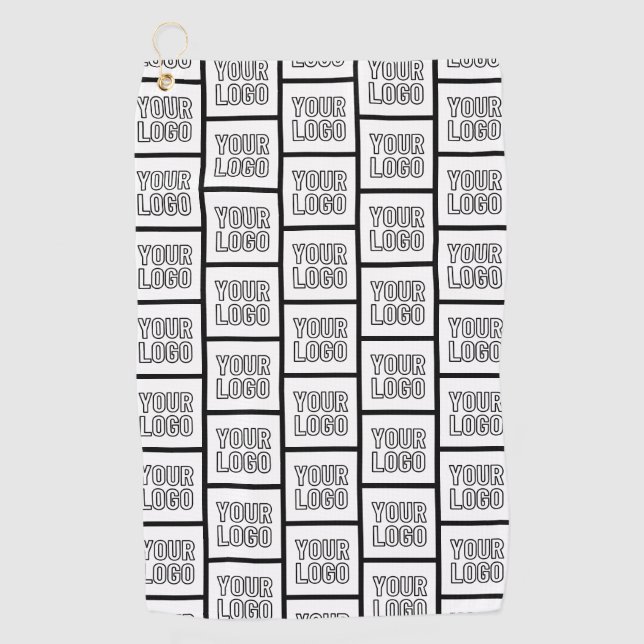 Any Logo or Image Repeating Pattern Golf Towel (Front)