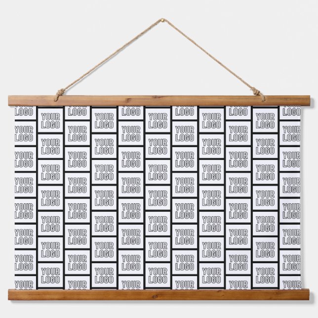 Any Logo or Image Repeating Pattern Hanging Tapestry (Front)