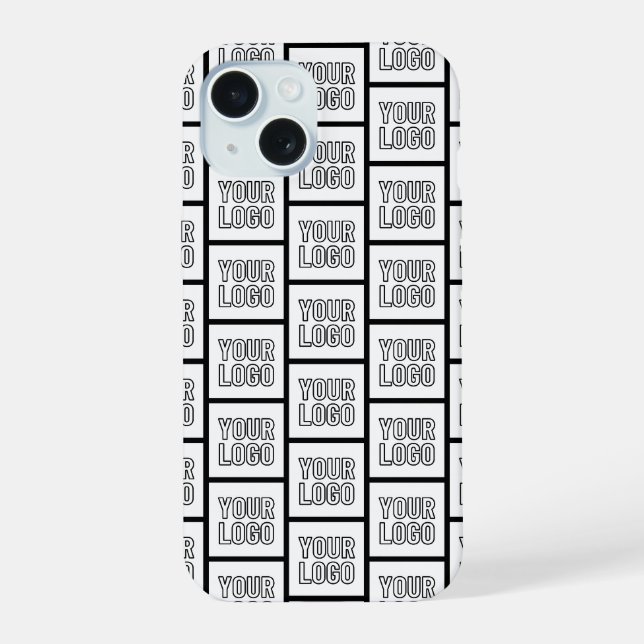 Any Logo or Image Repeating Pattern iPhone 15 Case (Back)