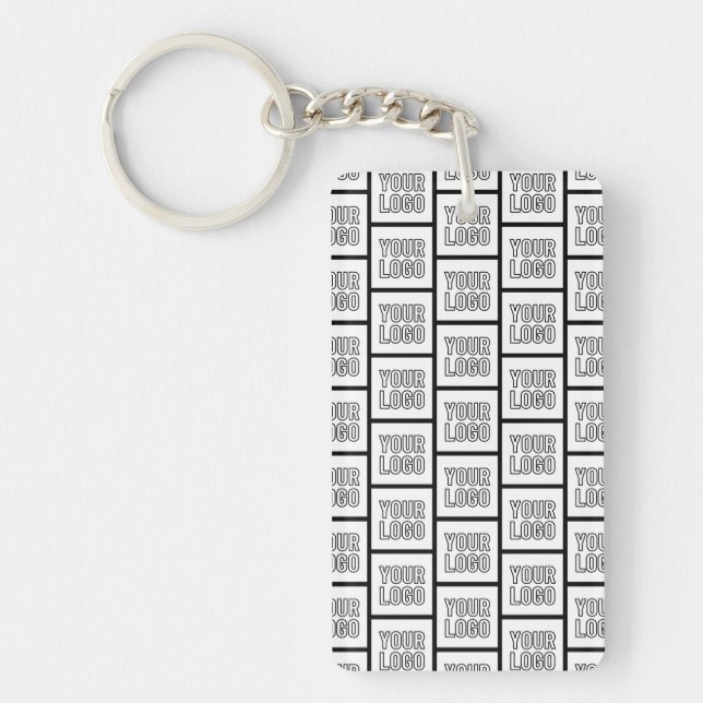 Any Logo or Image Repeating Pattern Key Ring (Front)