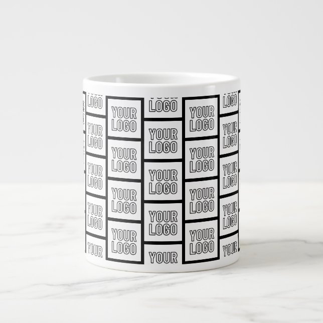 Any Logo or Image Repeating Pattern Large Coffee Mug (Front)