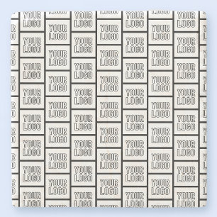 Any Logo or Image Repeating Pattern Stone Coaster