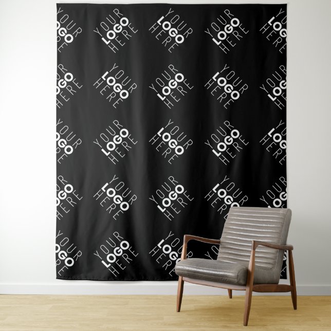 Any Logo or Uploaded Image | Backdrop Pattern  Tapestry (In Situ)