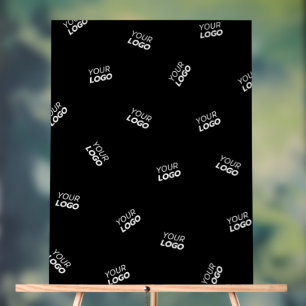 Any Logo or Uploaded Image Scattered Pattern Acrylic Sign