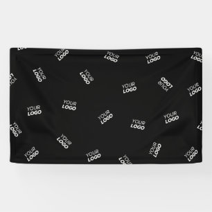 Any Logo or Uploaded Image   Scattered Pattern  Banner