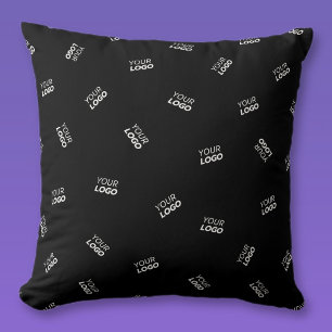 Any Logo or Uploaded Image   Scattered Pattern  Cushion