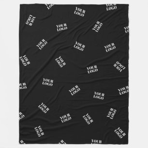 Any Logo or Uploaded Image   Scattered Pattern  Fleece Blanket