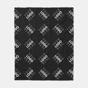 Any Logo or Uploaded Image Scattered Pattern Fleece Blanket