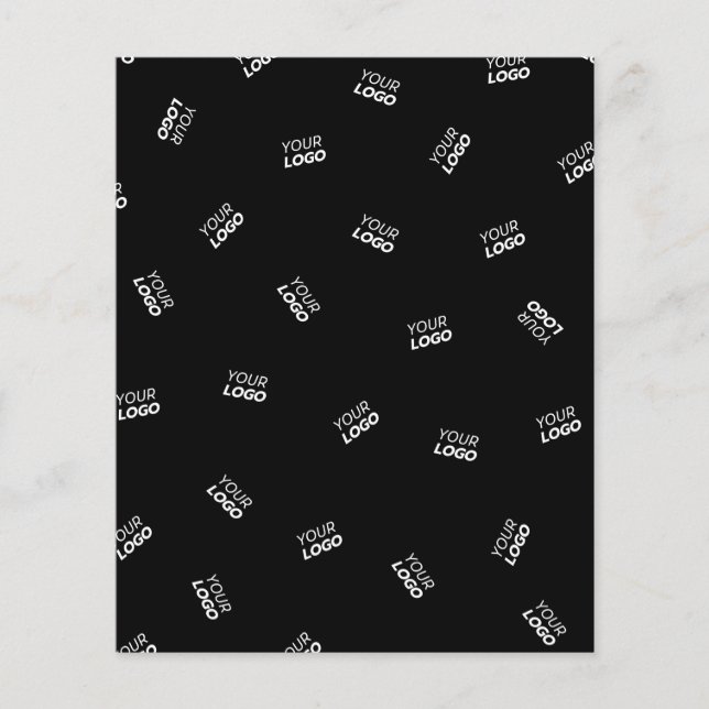 Any Logo or Uploaded Image | Scattered Pattern  Flyer (Front)