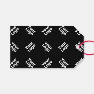 Any Logo or Uploaded Image   Scattered Pattern  Gift Tags