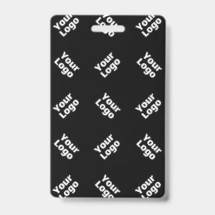 Any Logo or Uploaded Image Scattered Pattern ID Badge