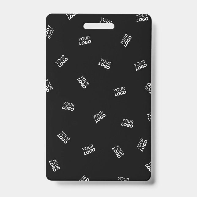 Any Logo or Uploaded Image | Scattered Pattern  ID Badge (Front)