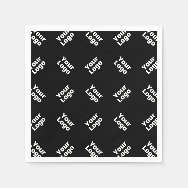 Any Logo or Uploaded Image | Scattered Pattern  Napkin (Front)