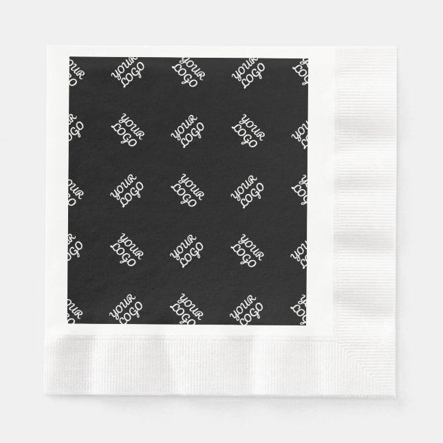 Any Logo or Uploaded Image | Scattered Pattern  Napkin (Front)