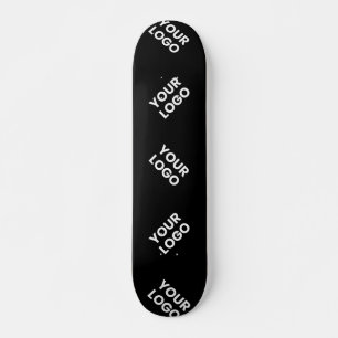 Any Logo or Uploaded Image Scattered Pattern Skateboard