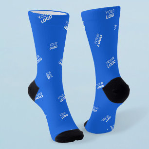 Any Logo or Uploaded Image Scattered Pattern Socks