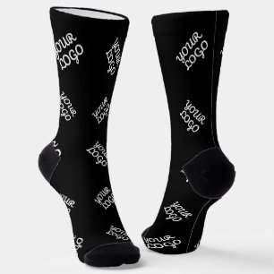 Any Logo or Uploaded Image Scattered Pattern Socks