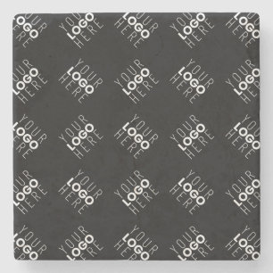 Any Logo or Uploaded Image Scattered Pattern Stone Coaster