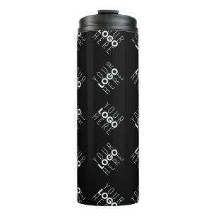 Any Logo or Uploaded Image Scattered Pattern Thermal Tumbler