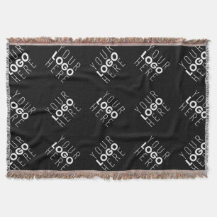 Any Logo or Uploaded Image Scattered Pattern Throw Blanket