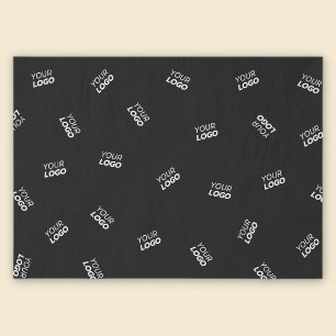 Any Logo or Uploaded Image Scattered Pattern Tissue Paper