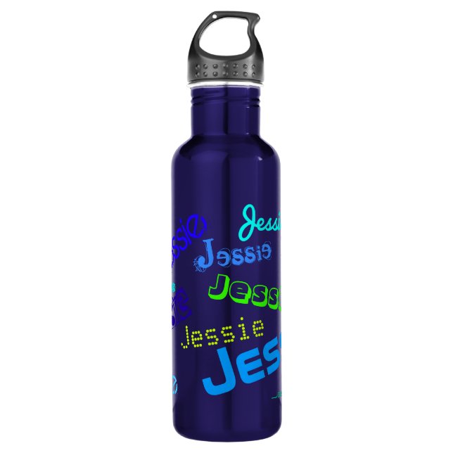Any Name Customisable Colourful Name Pattern 710 Ml Water Bottle (Front)