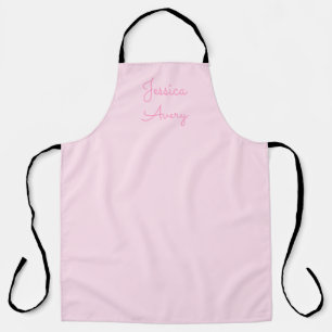 Any Name   Cute Pink Cursive Apron