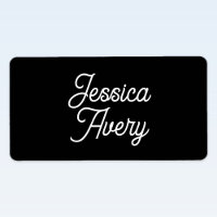 Any Name | Editable Vintage Styled Script on Black